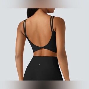 HALARA Black Twist-Back Ultra Sculpt Bralette NWT